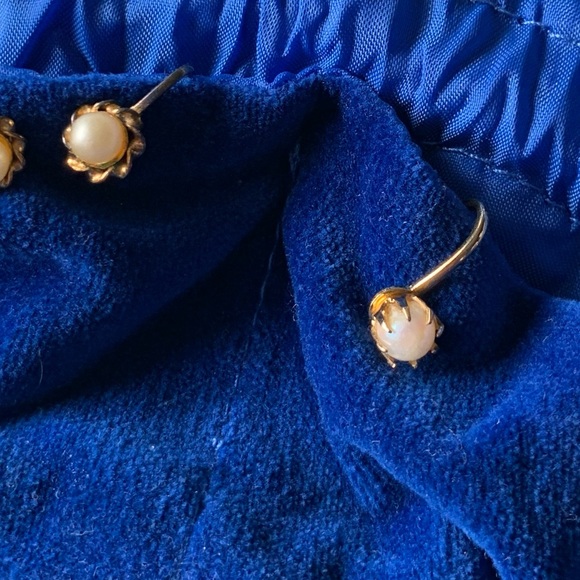 Vintage 1950 pearl earrings 1 set is real pearl - Picture 8 of 15